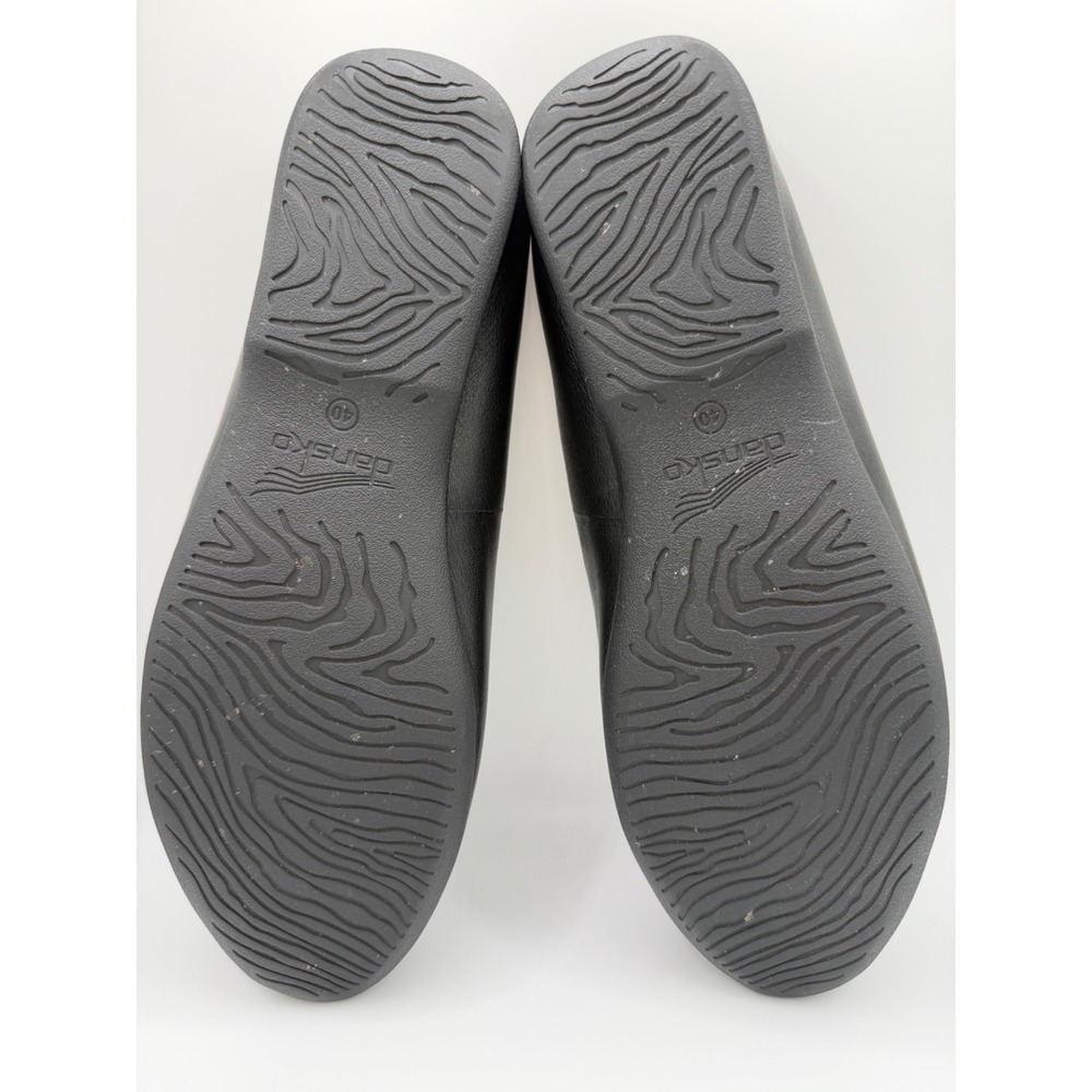 Dansko Lexie Flat Loafer Mule Womens Sz 40 , US 8.5 Shoes Black Leather Slip On - Picture 6 of 7